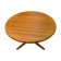 Danish solid teak round coffee table, 1970s