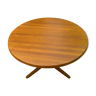 Danish solid teak round coffee table, 1970s