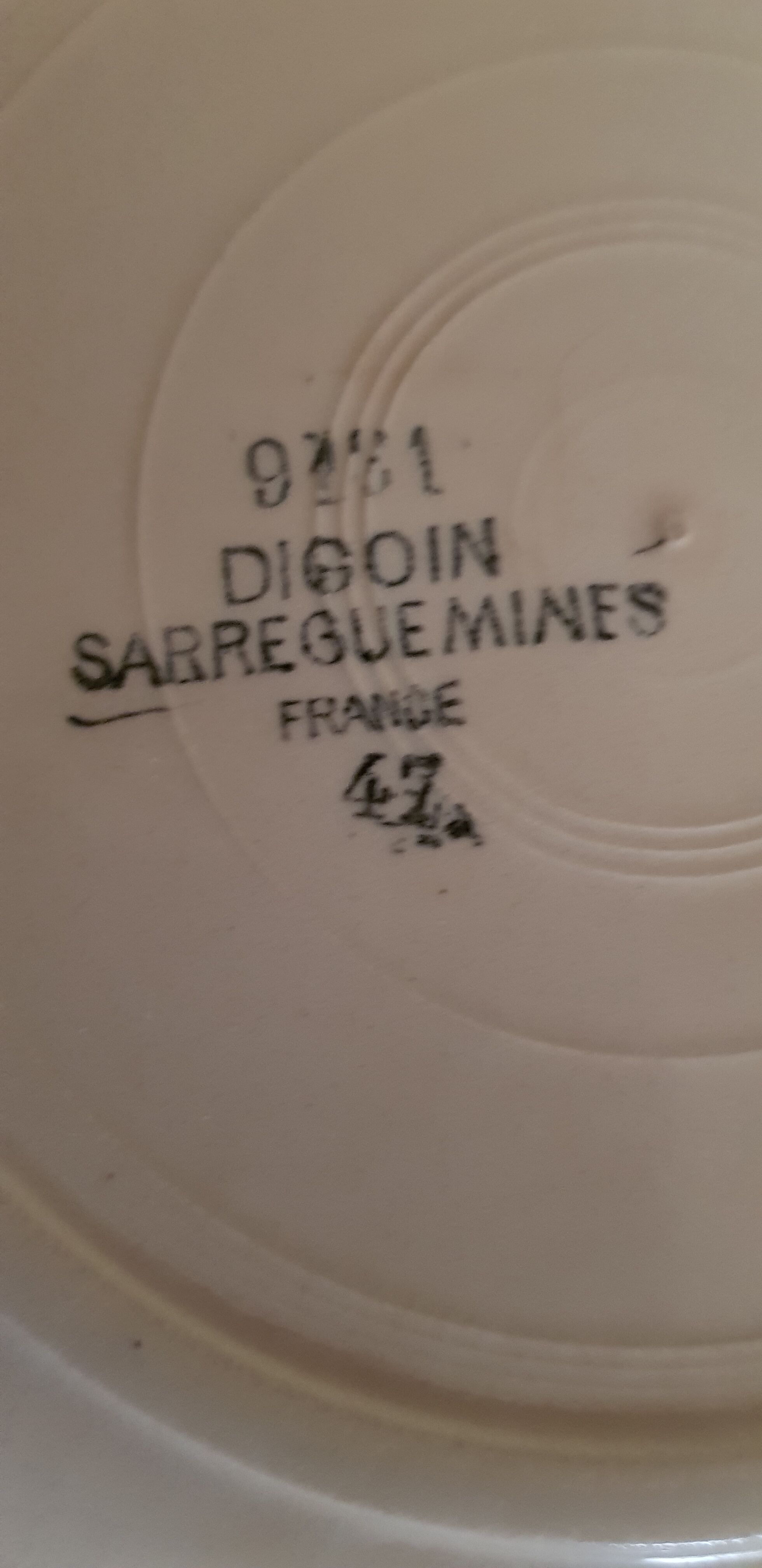 "Digoin Sarreguemines" soup plate service