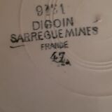 "Digoin Sarreguemines" soup plate service
