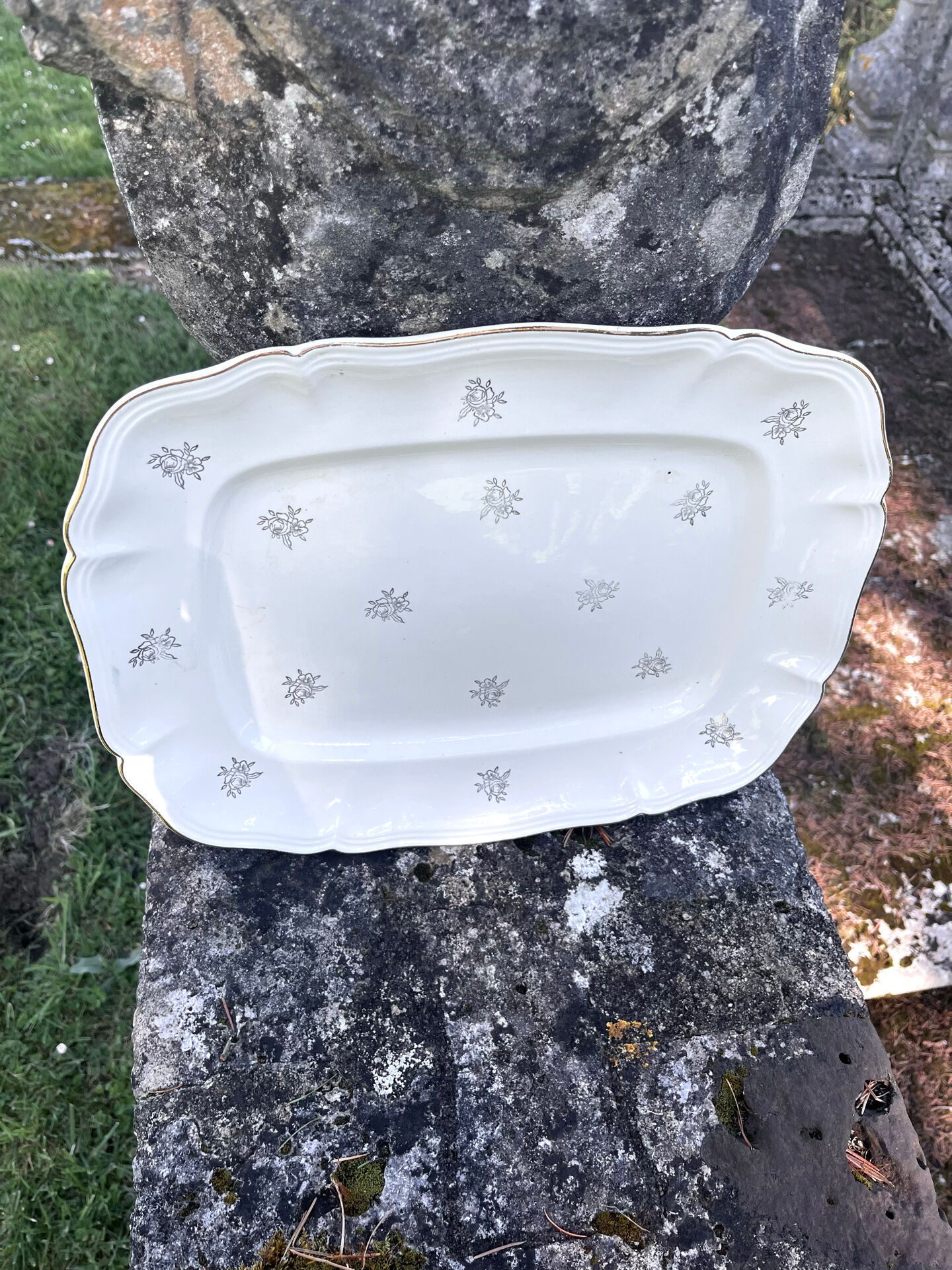 French Sanguimines Porcelain Serving Platters (Set of 2)