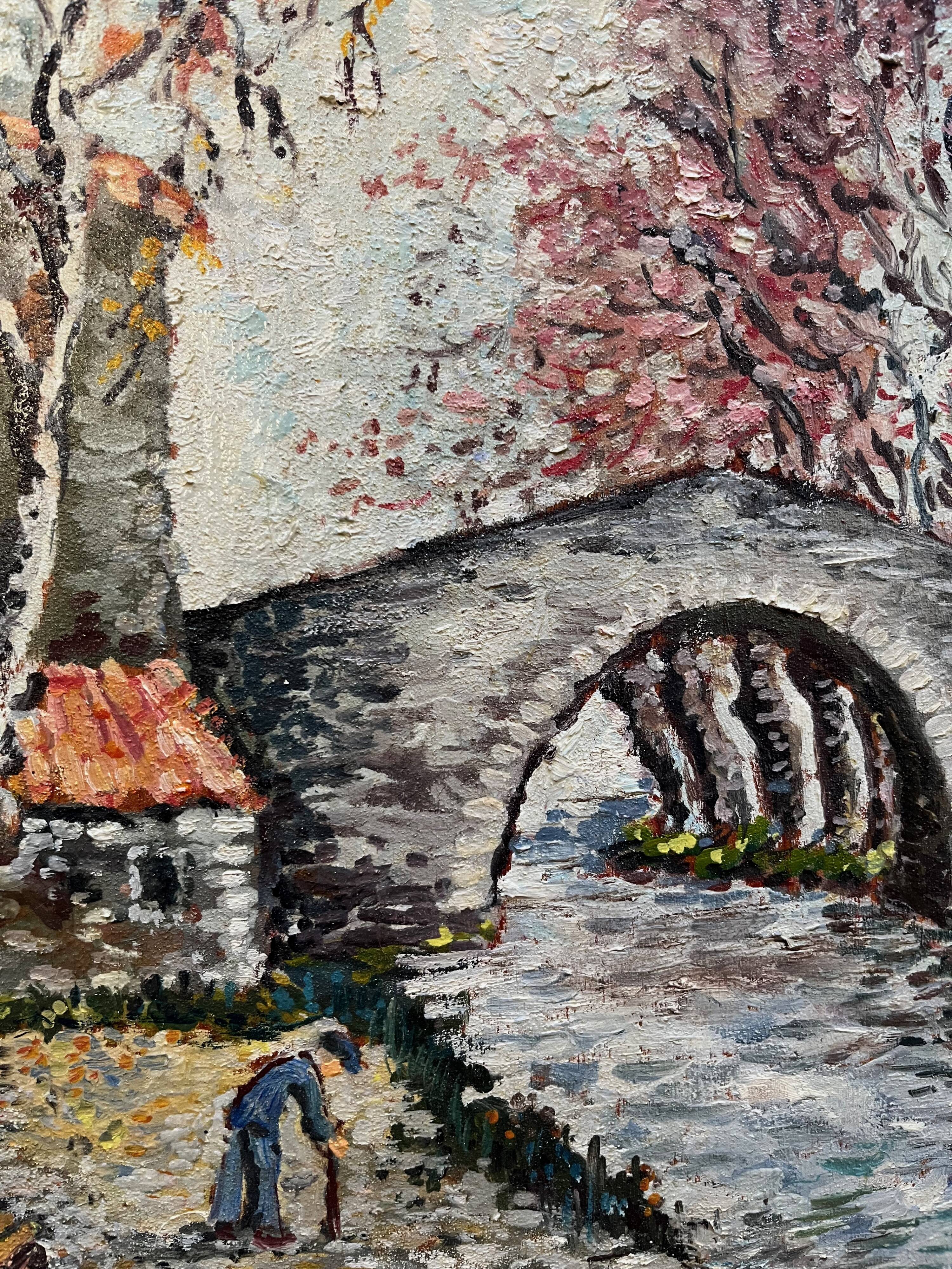 Mireille Richefort. Port du Somail. Oil on board.