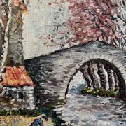 Mireille Richefort. Port du Somail. Oil on board.