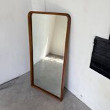 Miroir scandinave en teck massif 1970