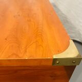 Gautier “Marine” bedside table in wood and brass, 1991