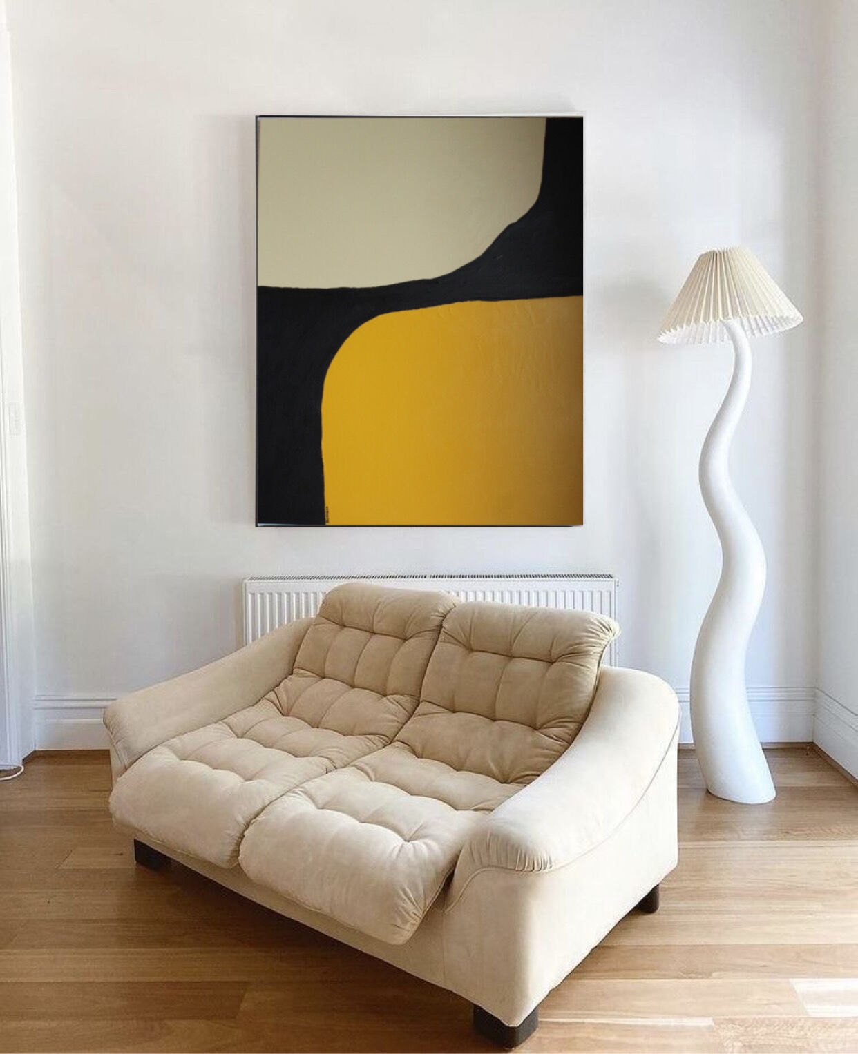 Abstract painting "Symbiose" 80x65cm for contemporary living room