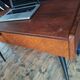 Vintage furniture with tapered legs, desk, console, dressing table.