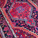 Burgundy Persian rugs pink and midnight blue