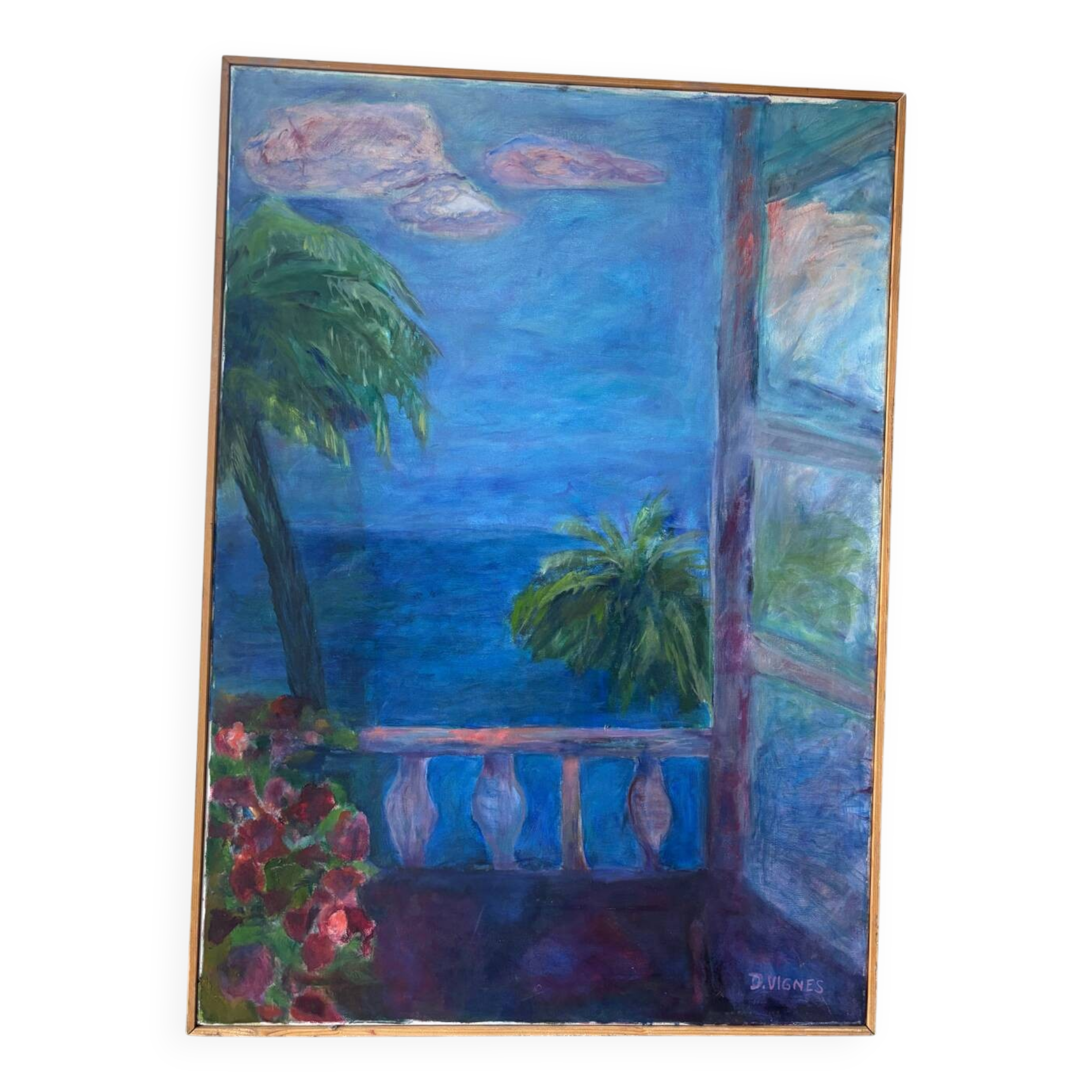 Window on the sea signed