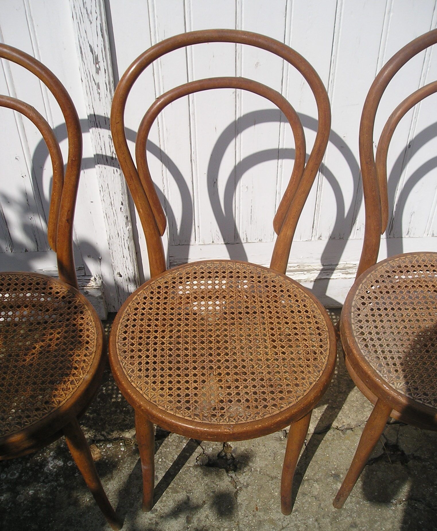 Trio of Thonet chairs late 19th model 14