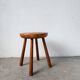 Pine stool assigned to Charlotte Perriand for Les Arcs.