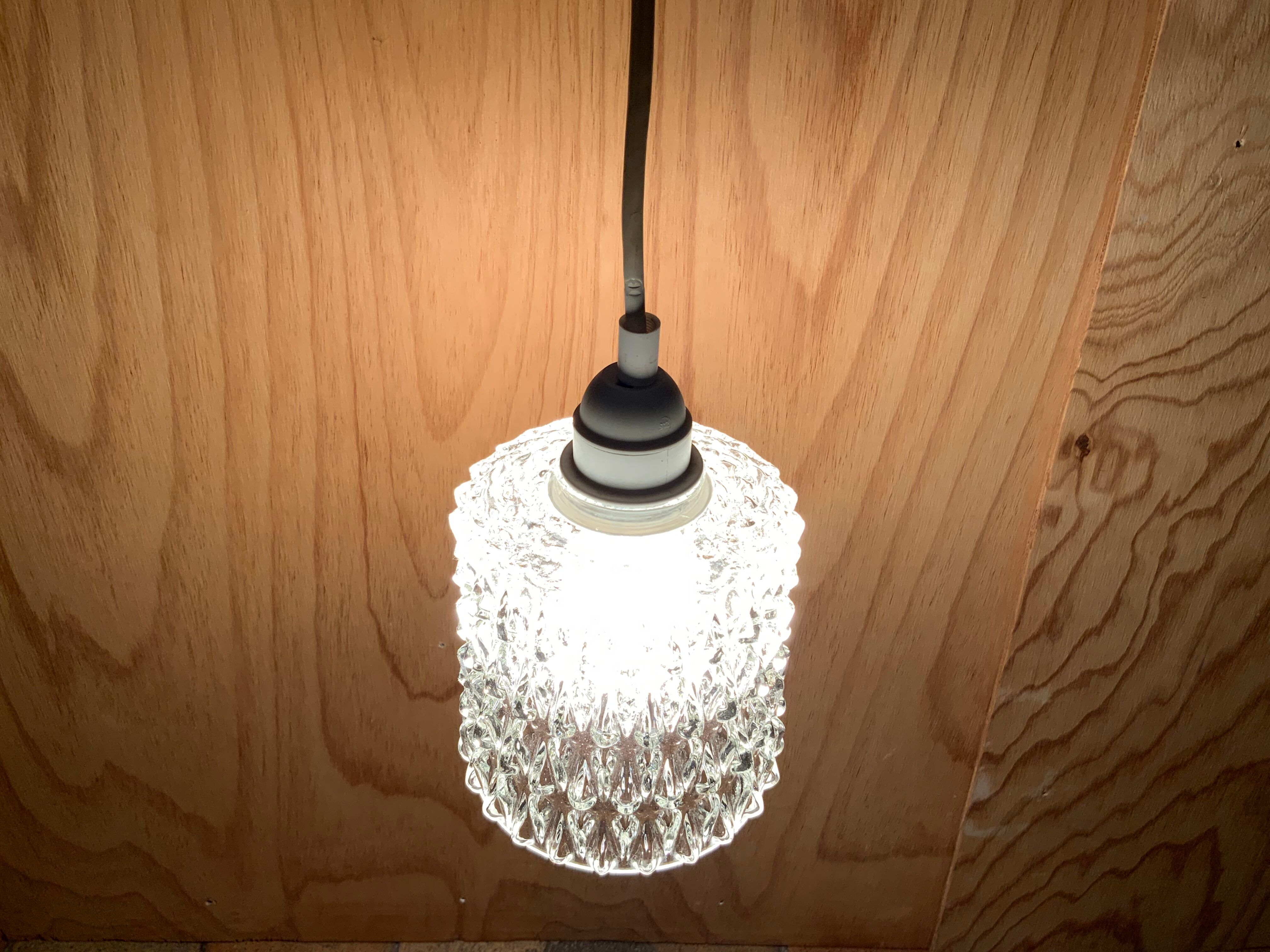 Vintage glass pendant lamp