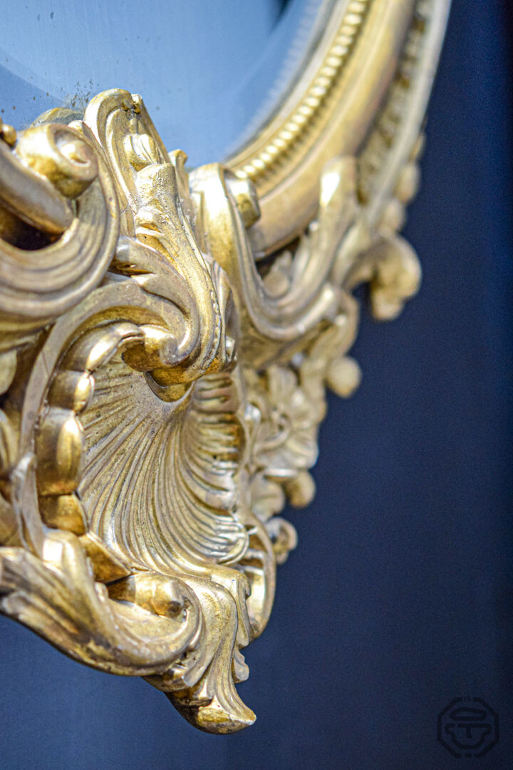 19th-century golden mirror