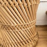 4 tabourets corde et rotin