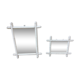 Two bamboo vintage mirrors