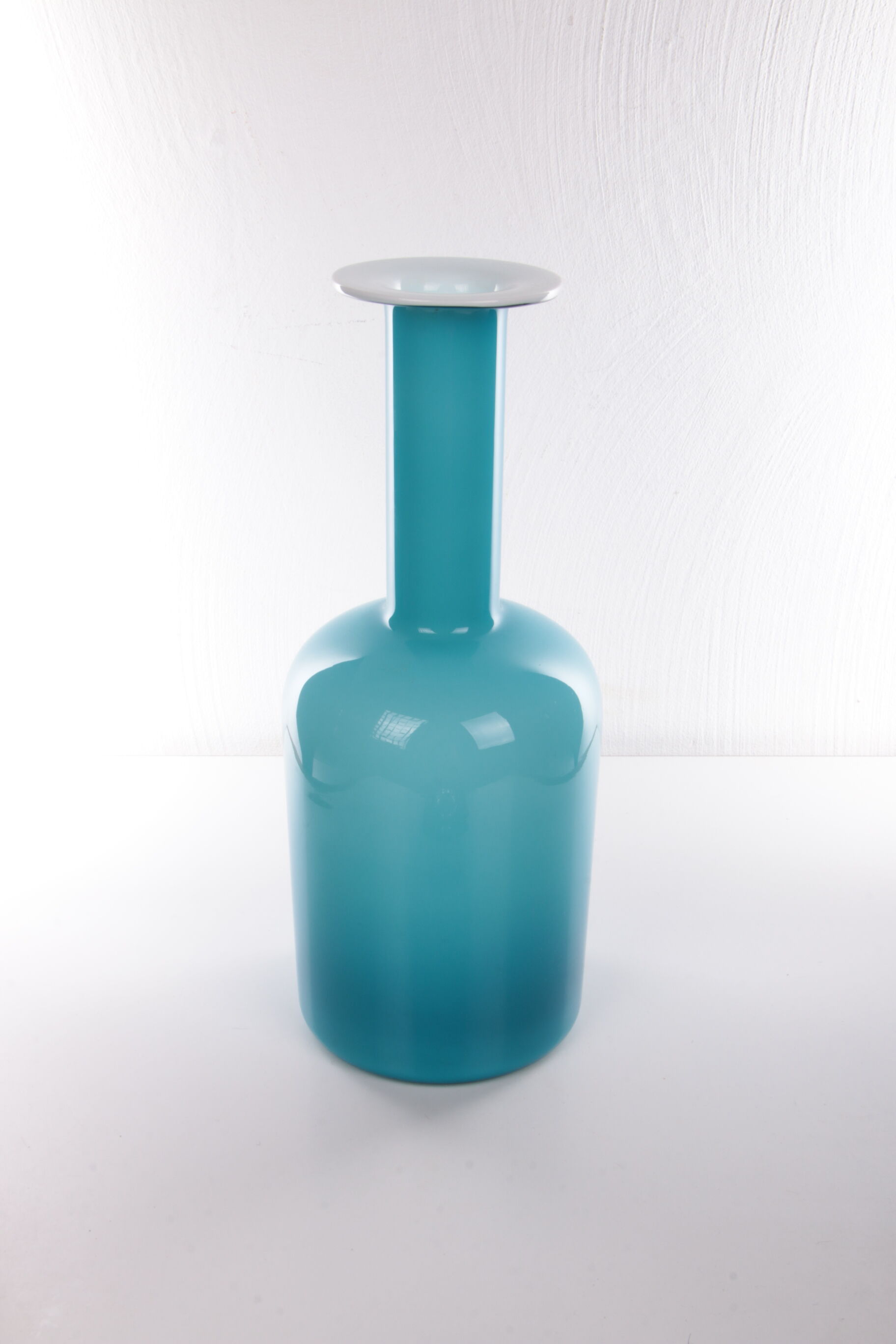 Otto Brauer for Kastrup Holmegaard - Light blue bottle vase "Gulvvase"