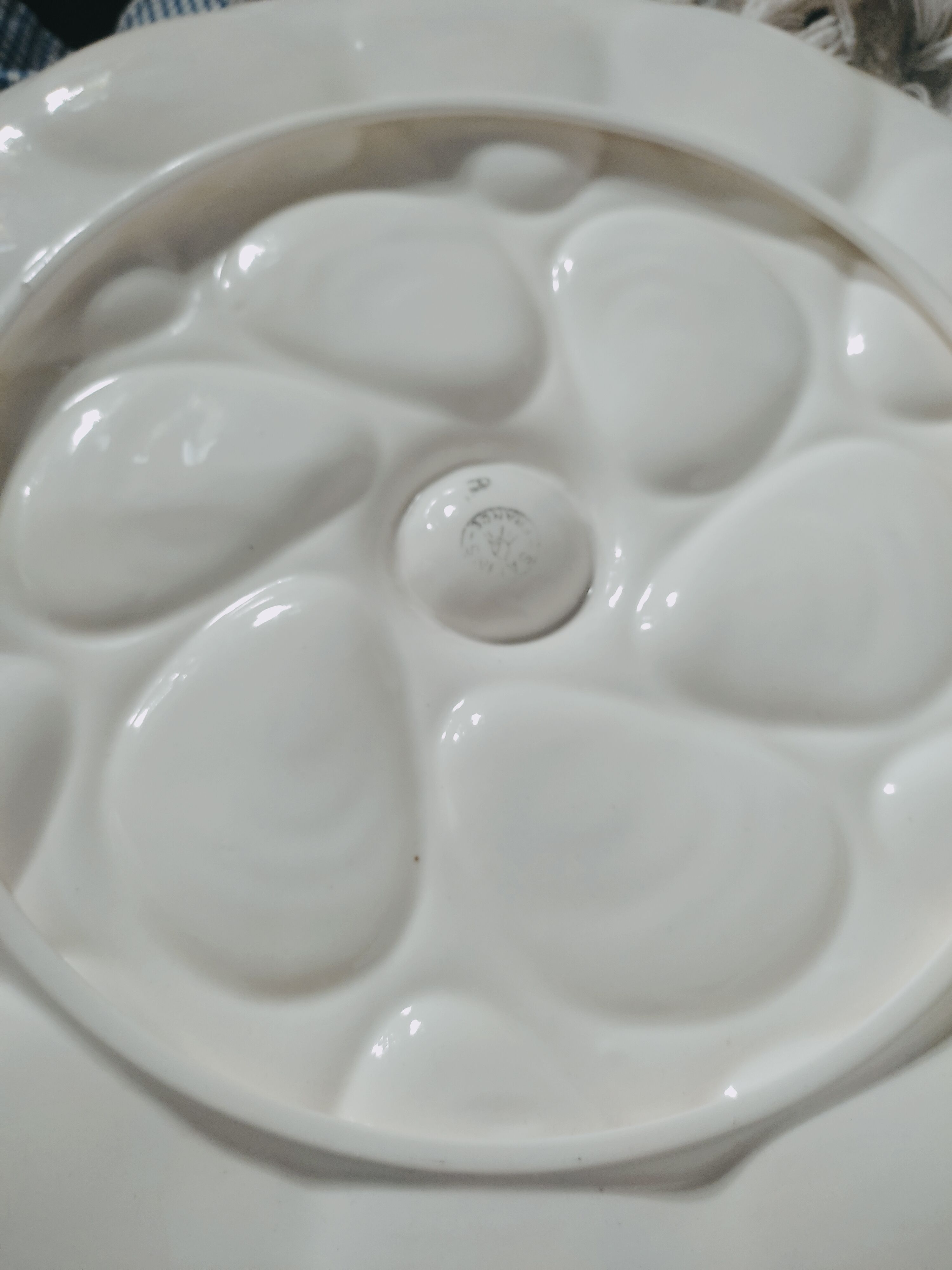 Presentation dish with oysters by salt pans