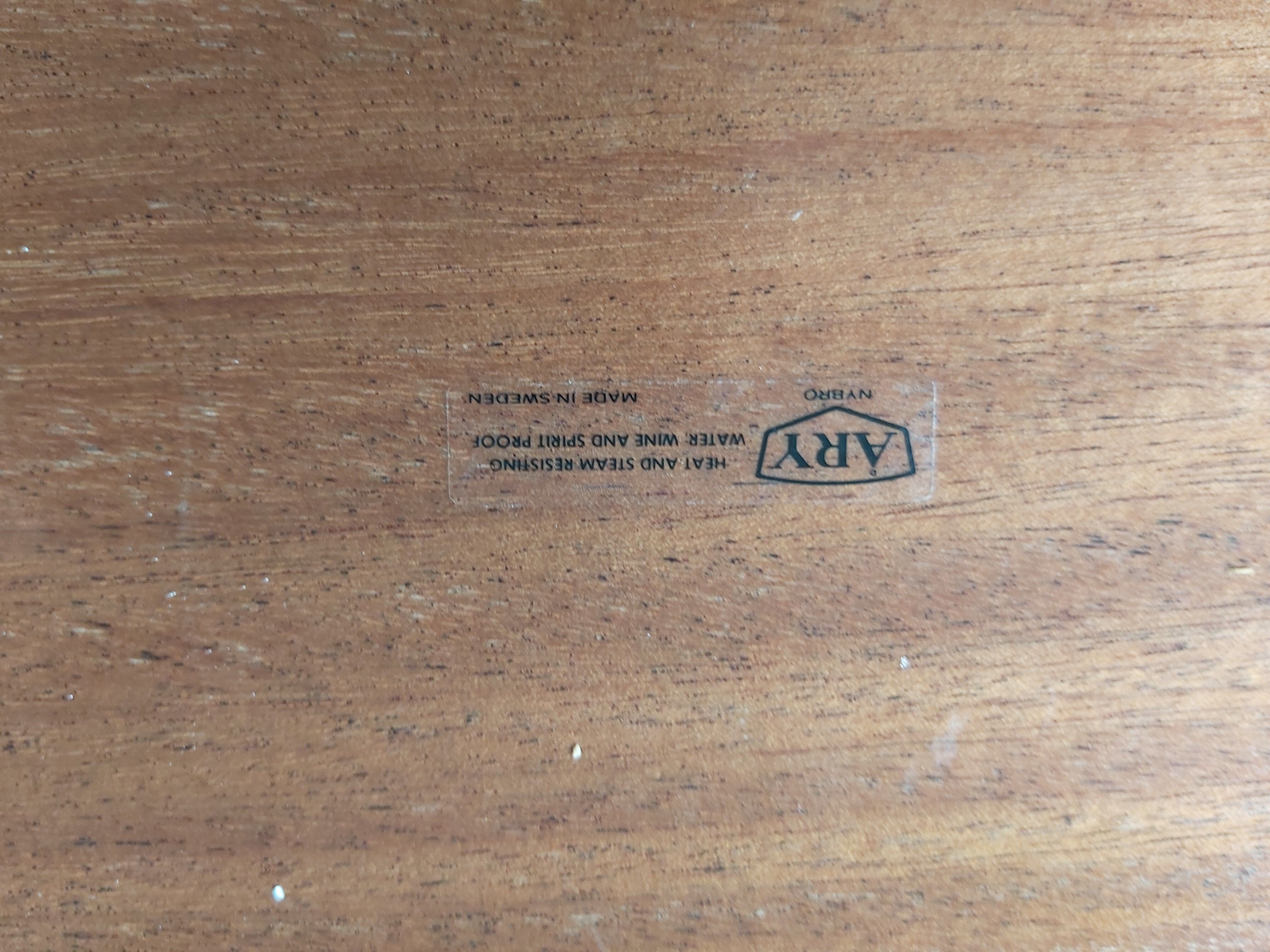 Ary Nybro teak platter made in Sweden