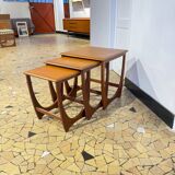 Teak trundle coffee table