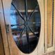 Art Deco Wooden Cabinet with Oval Glass Window and Drawers, 1930s