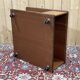 Square teak coffee table on wheels from the 70s by G-Plan