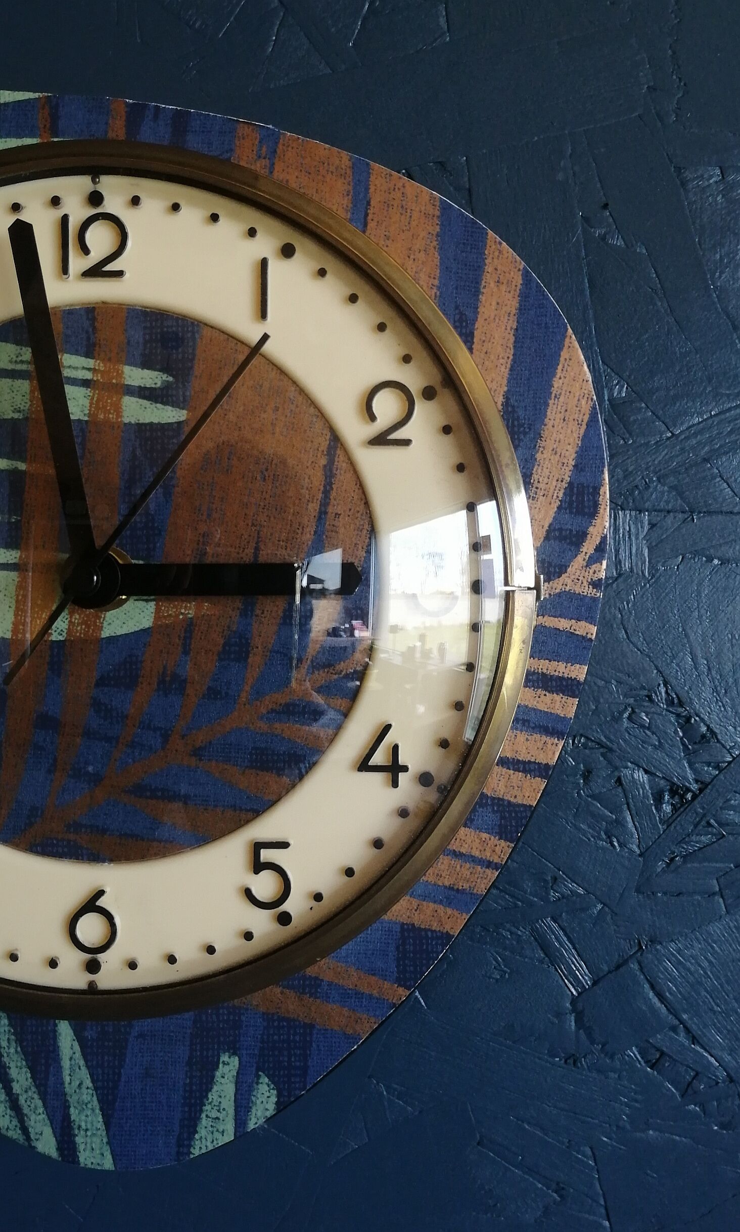 Vintage clock, wall clock "Bayard Green Copper"
