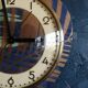 Vintage clock, wall clock "Bayard Green Copper"