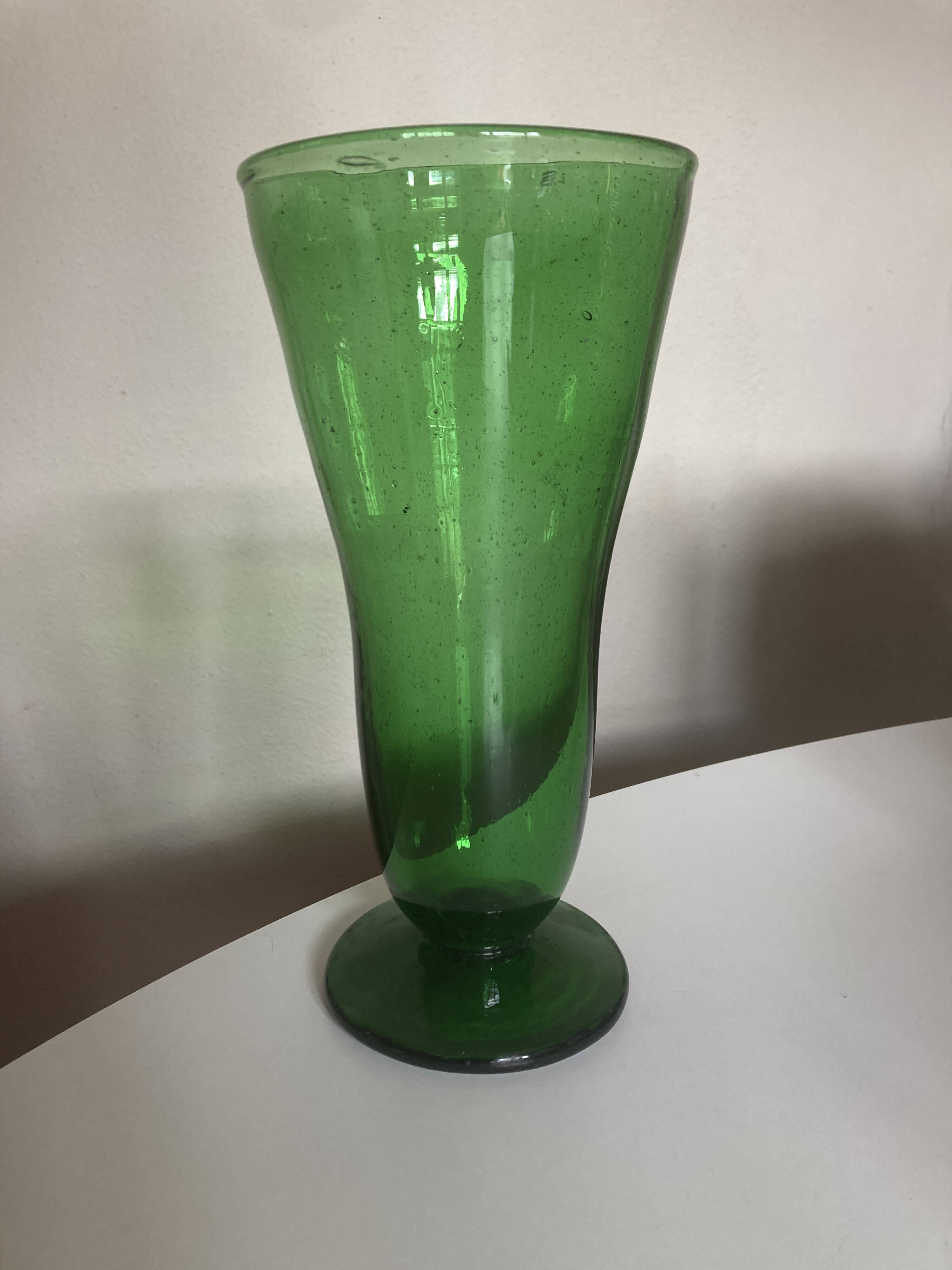 Médicis vase in blown glass, Italian work, 1960.