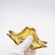 Murano bowl Archimede Seguso Bullicante Sommerso Yellow Gold