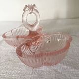 Pink double glass salt shaker