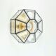 Mid-Century Glass & Brass Ceiling Light from Limburg, Germany, 1960s