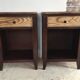 Vintage bedside tables legs compass