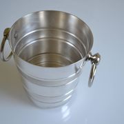 Seau à glace vintage en métal argenté