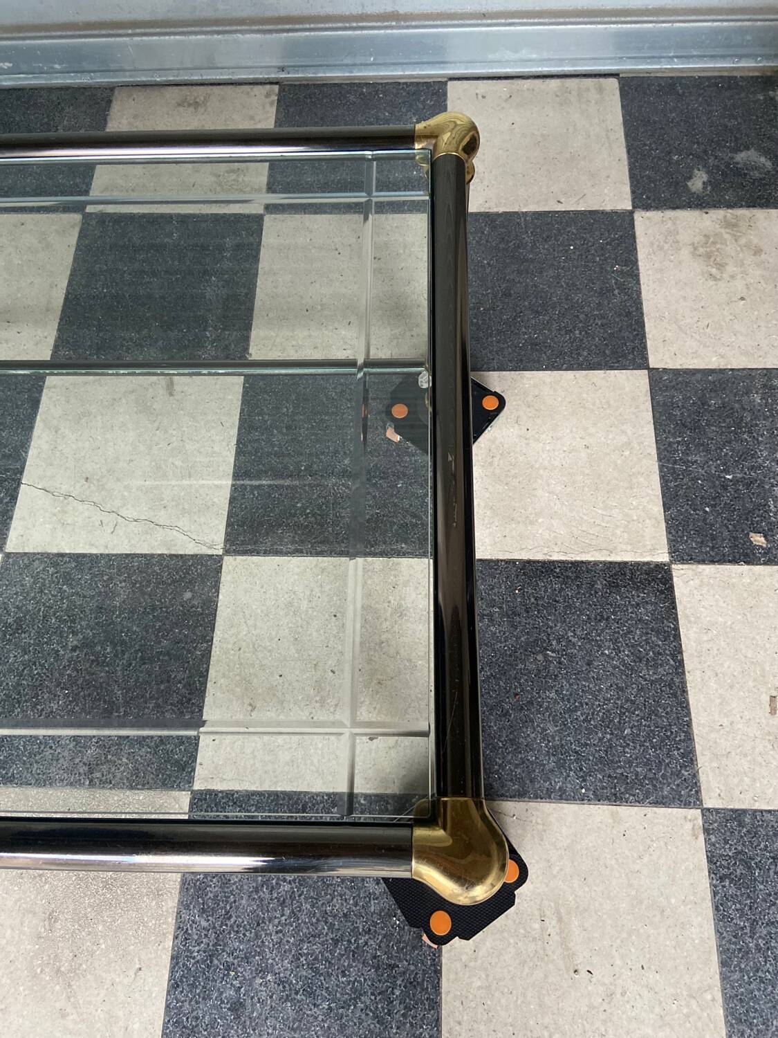Vintage glass coffee table