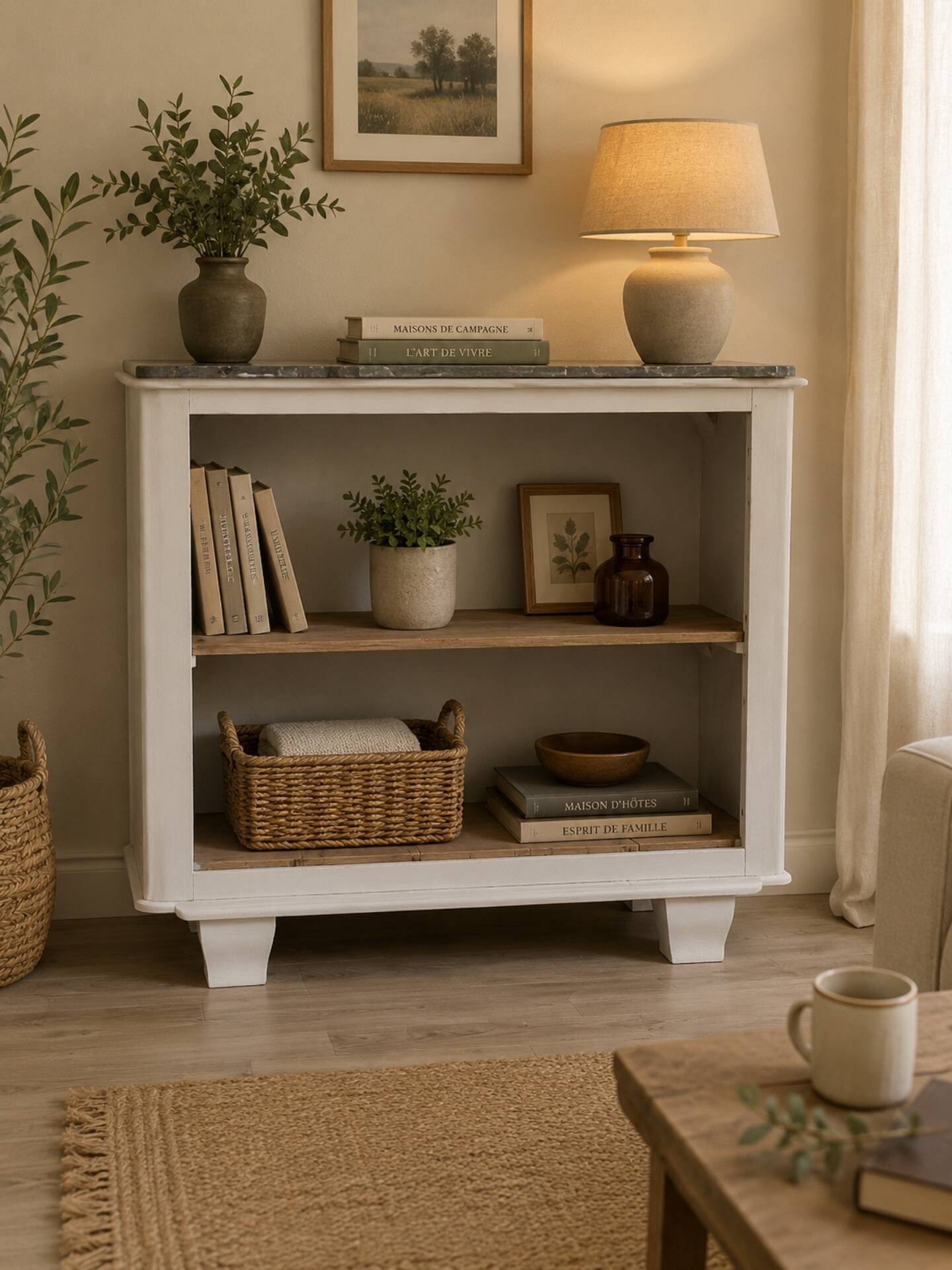 Multifunctional marble shelf