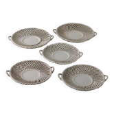 Vintage ceramic baskets from Bassano, Italy, 1940s-1950s.