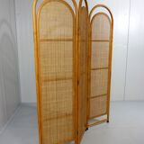 Rattan & wicker folding screen, 1980’s
