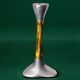 Brutalist candlestick by David Marshall, bronze and aluminium, Spain, 1970s