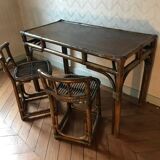 Rattan desk and these chairs