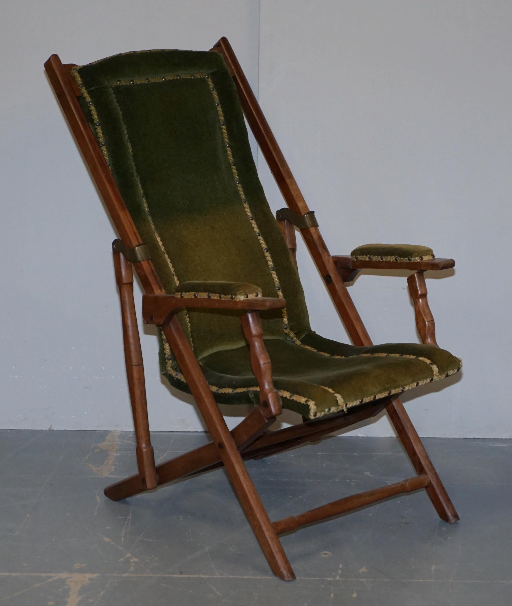Pair of Victorian military folding chairs