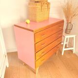 Vintage "Raspberry" chest of drawers
