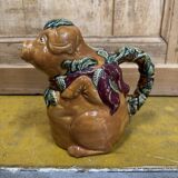 Vintage pig ceramic carafe