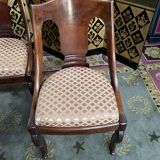 Suite of 4 Gondola Chairs in Mahogany Empire
