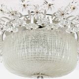 Large Floral Flush Lamp