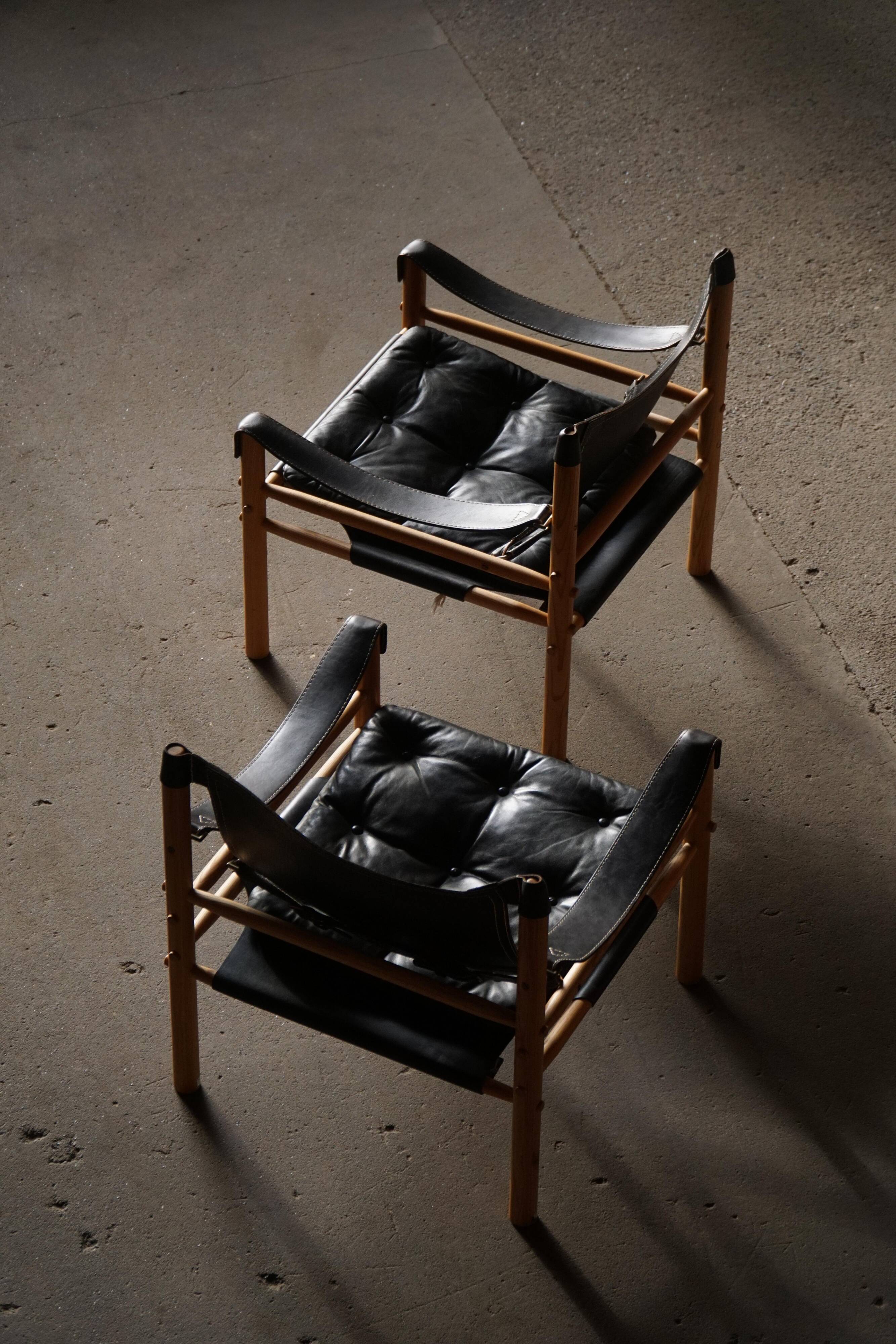 Set of Sirocco safari chairs by Arne Norell for Arne Norell AB, Sweden, 1960s.