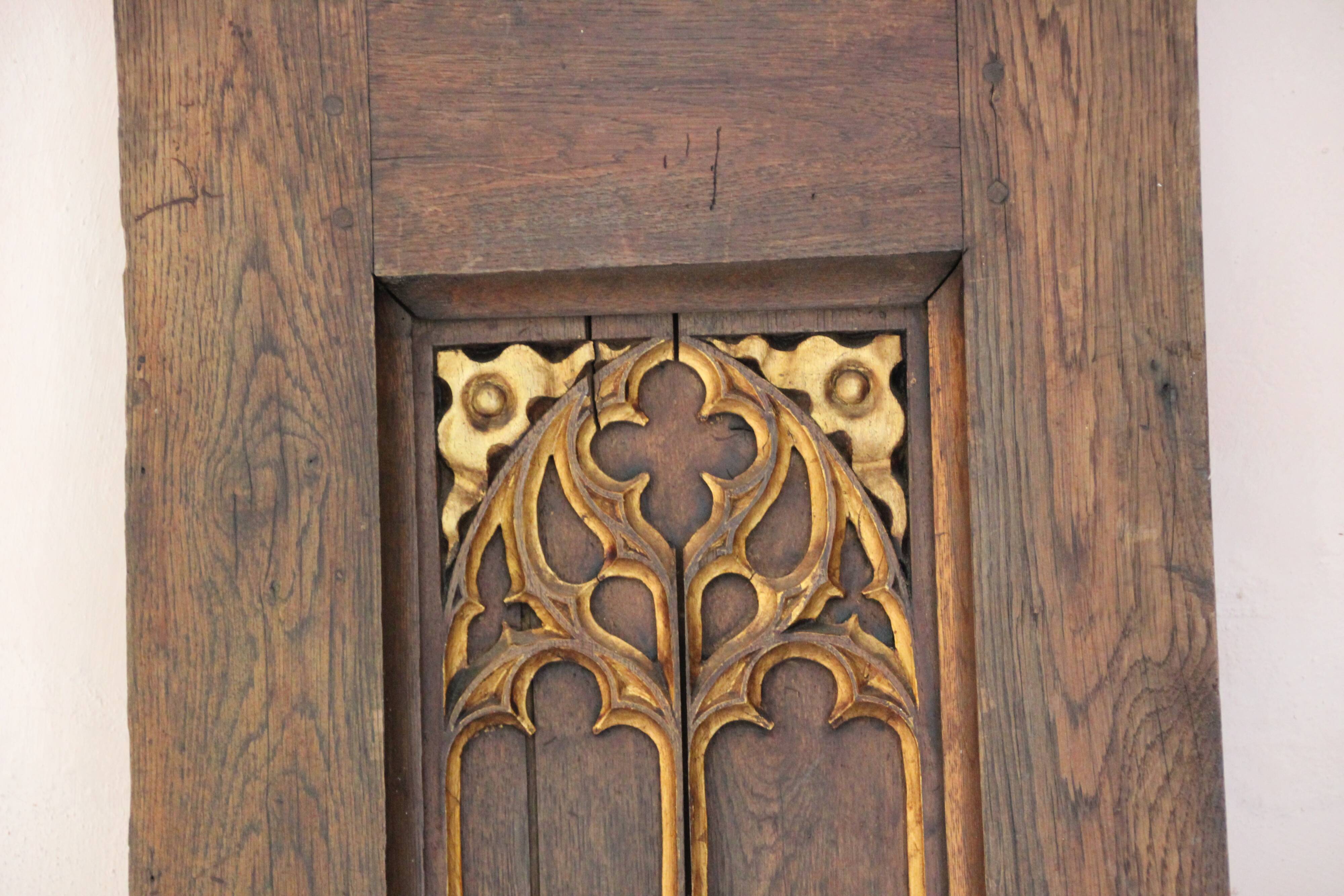 Wooden panel in Gothic style