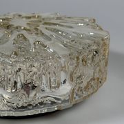 1960s 1970s Ceiling Lamp  Flush Mount in Glass & Metal Space Age Design