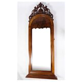 Antique Christian VIII Mirror with Decoration in Mahogany from around the 1860s