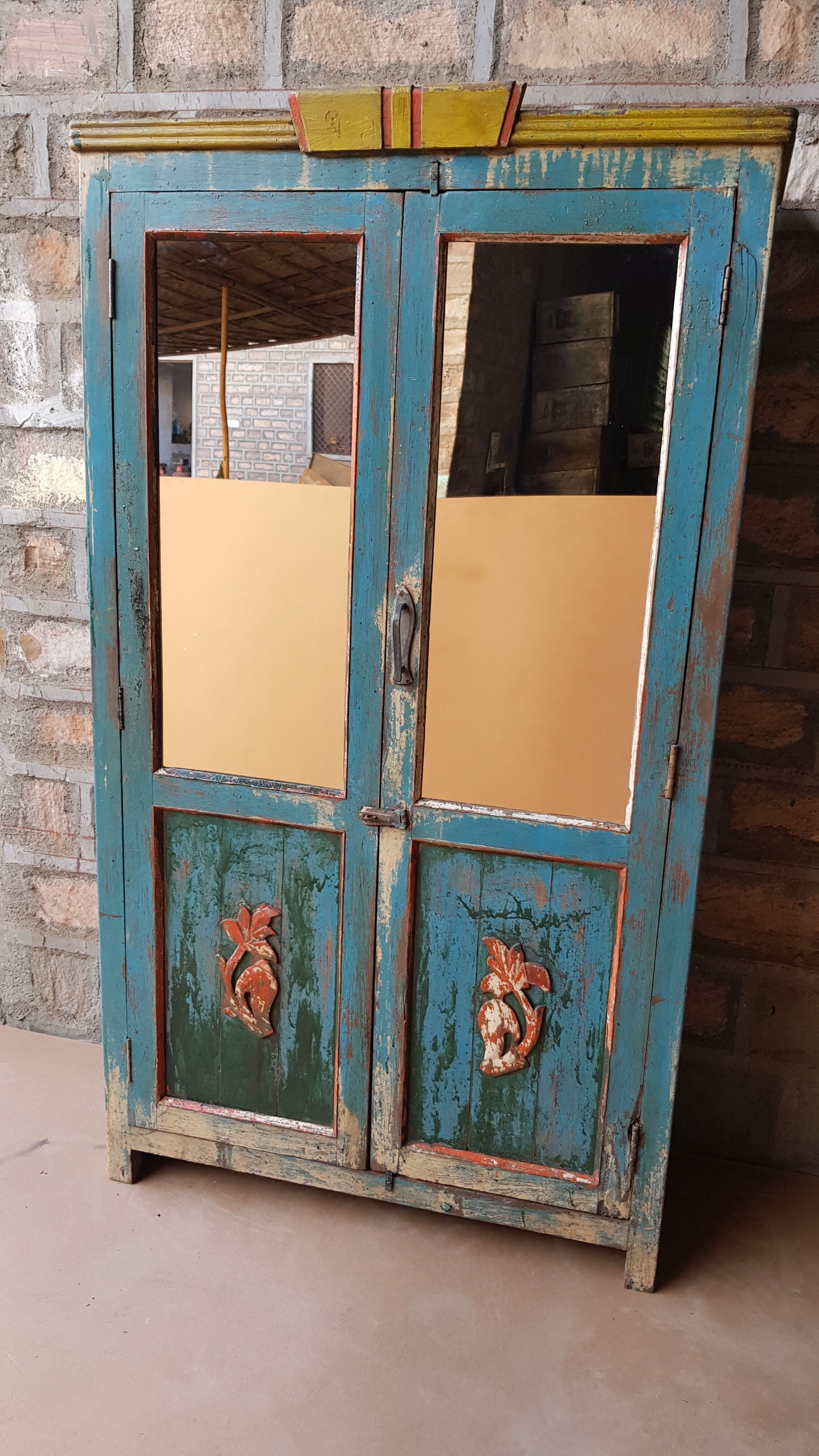 Burmese teak cupboard cabinet