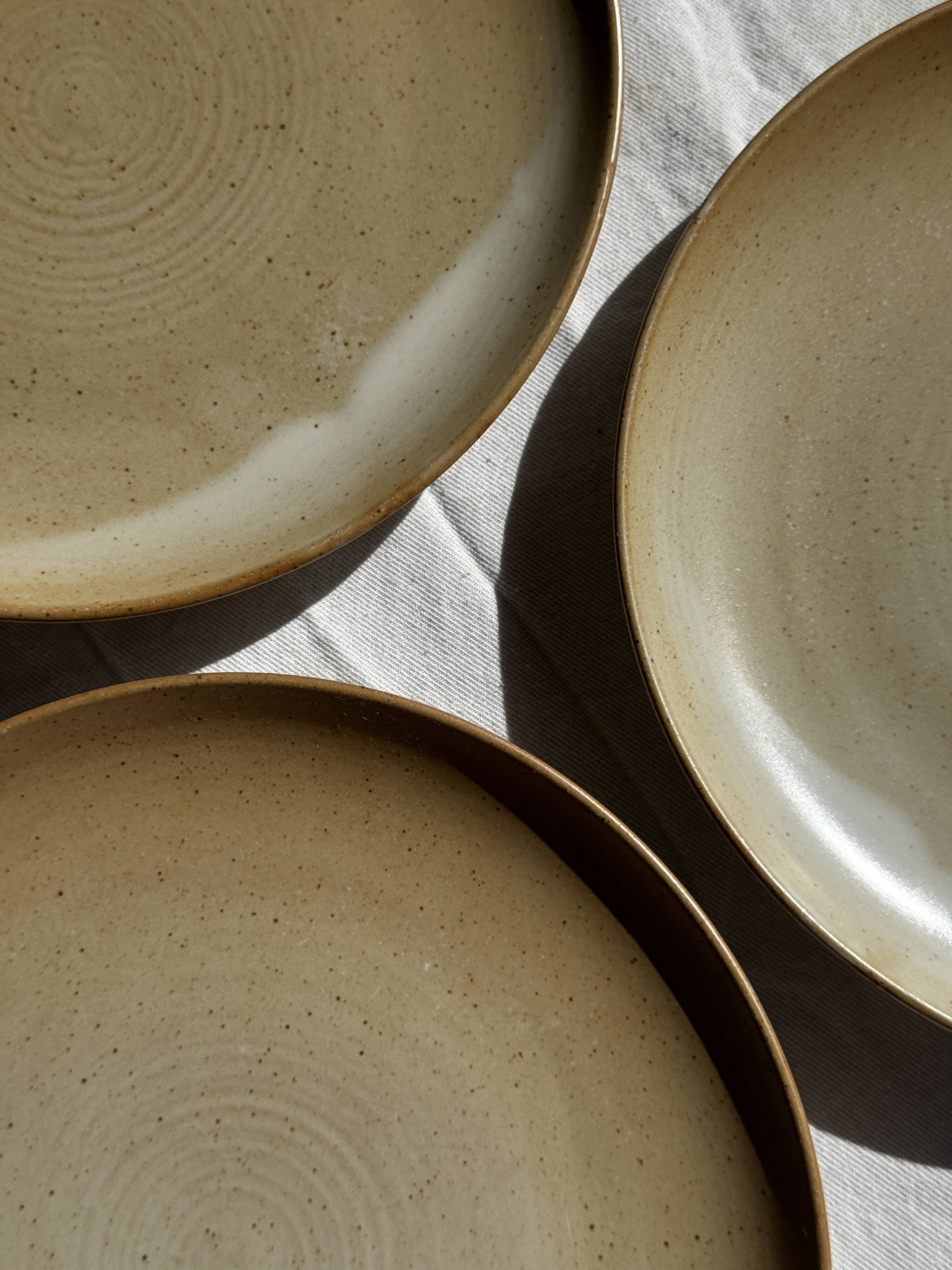 Set of 6 stoneware plates Village France D24